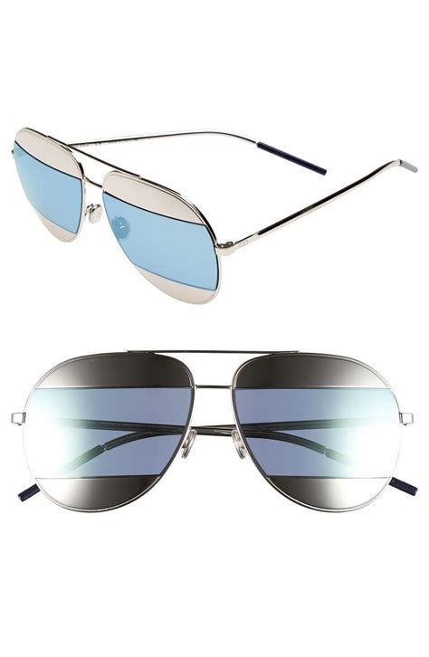 dior split 59mm metal aviator sunglasses|Dior Women's Split Aviator Sunglasses, 59mm .